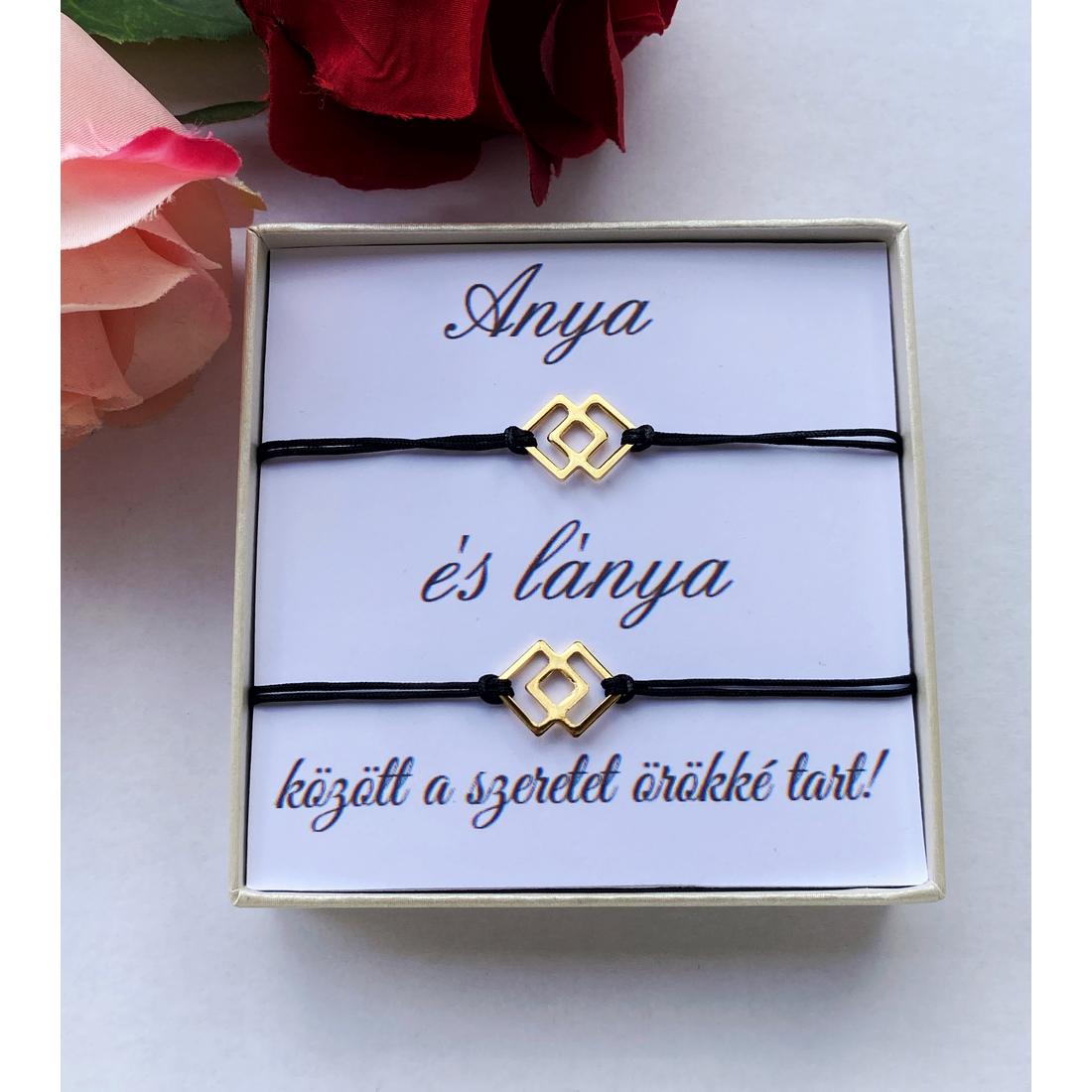 Anya-lánya acél karkötő szett 