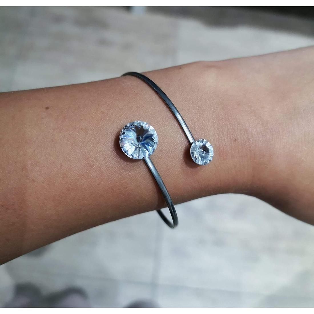 Swarovski ® kristályos acél karperec