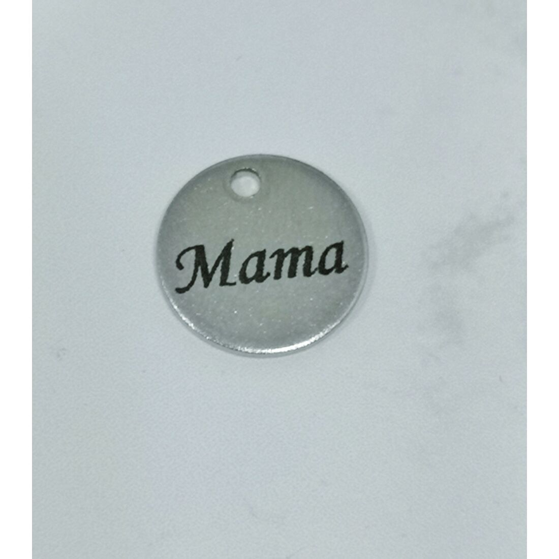 Mama feliratos acél medálka (csak kulcstartóhoz/ékszerhez rendelhető)