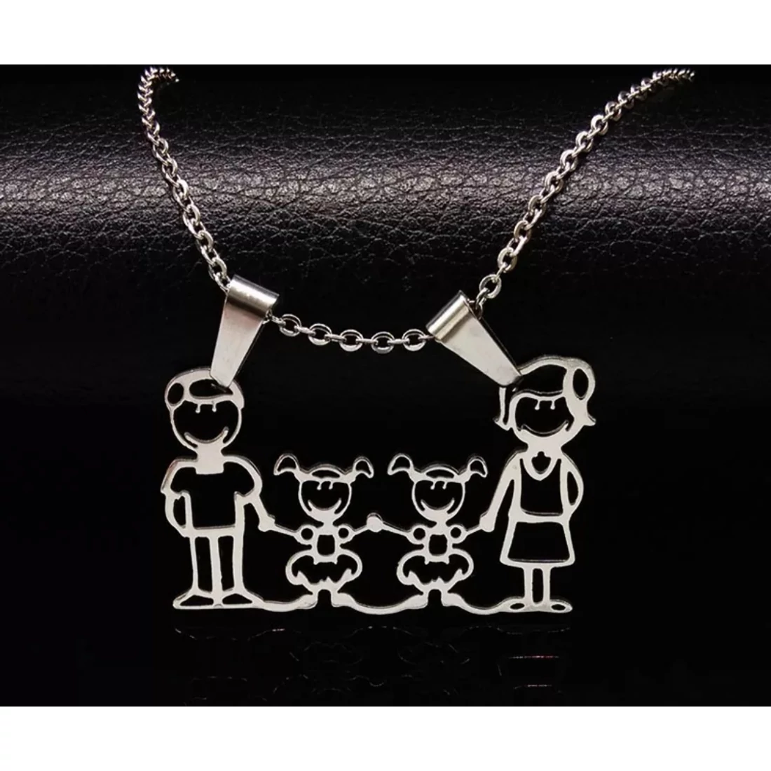 Family nyaklánc- Anya, Apa, két kislány