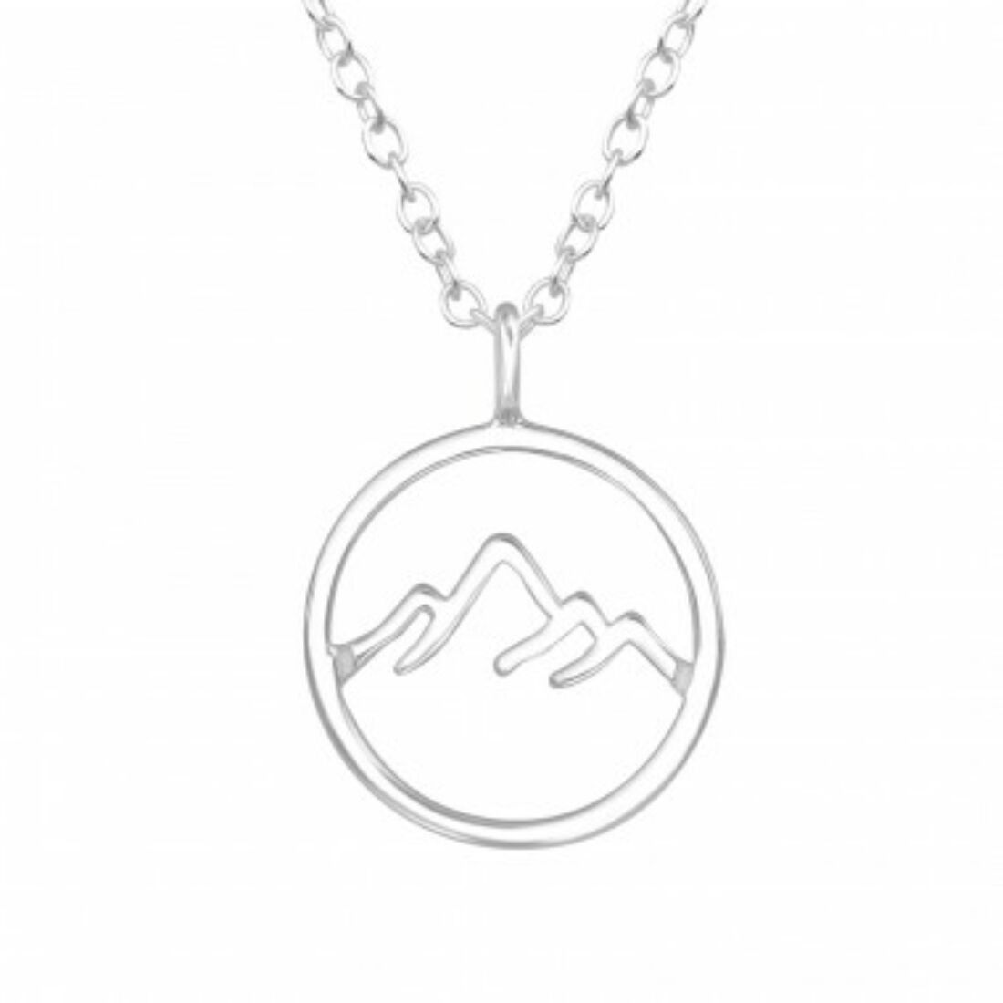 925 ezüst nyaklánc hegymászóknak, hegy motívummal