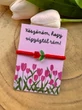 Köszönöm, hogy vigyáztál rám tulipános zsinórkarkötő -piros szín
