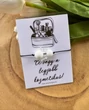 Ajándék fehér ásványos angyalka karkötő fodrászoknak