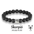 Kép 1/4 - Lávakő horoszkópos ásványkarkötő - Skorpió