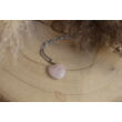 Kép 2/4 - Szív alakú rózsakvarc ásvány medálos nyaklánc