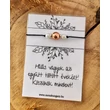 Kép 1/2 - Hála karkötő pedagógusoknak, rosegold hematit ásványos zsinór karkötő 