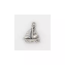 Ezüst színű hajó fityegő (csak kulcstartóhoz/ékszerhez rendelhető)
