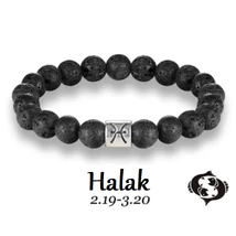Lávakő horoszkópos ásványkarkötő - HALAK