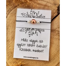 Hála karkötő pedagógusoknak, rosegold hematit ásványos zsinór karkötő 