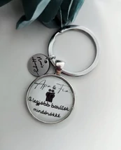 Apa és fia feliratos kulcstartó