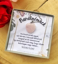 Az én tökéletes Barátnőmnek nyaklánc - rózsakvarc medállal