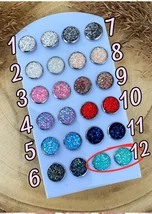 Druzy acél fülbevaló - 12. számú, türkiz színű fülbevaló