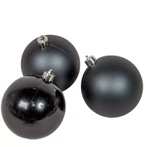 Egyedi feliratos karácsonyi gömbdísz -matt fekete(8cm)