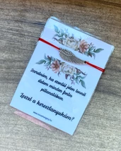 Leszel a keresztanyukám? Angyalszárnyas karkötő kísérőkártyával