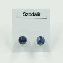 Szodalit ásványos gömb fülbevaló_6mm