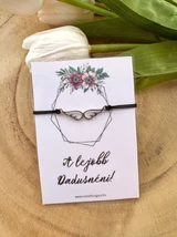 A legjobb dadusnéni! Angyalszárnyas zsinór karkötő