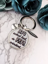 Apu sokat tud, de Papa mindent feliratos kulcstartó
