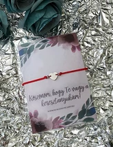 Szívecskés karkötő keresztanyukának