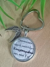 Feliratos kulcstartó keresztanyukának