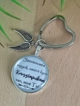 Feliratos kulcstartó keresztapukának