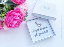 Anyák napi acél nyaklánc Swarovski Rivoli kristállyal