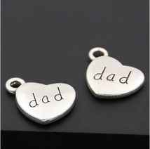 Dad feliratos szív fityegő