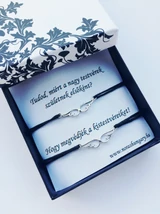 Angyalszárnyas testvér karkötő szett
