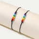 Rainbow/ szivárványos apró gyöngyös zsinórkarkötő